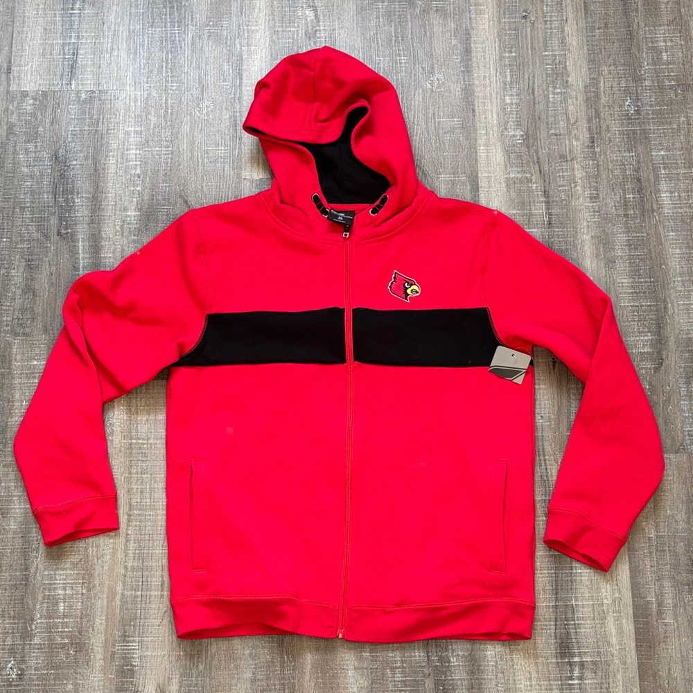 NWT - Louisville Cardinals Colosseum Youth Red and Black Hoodie